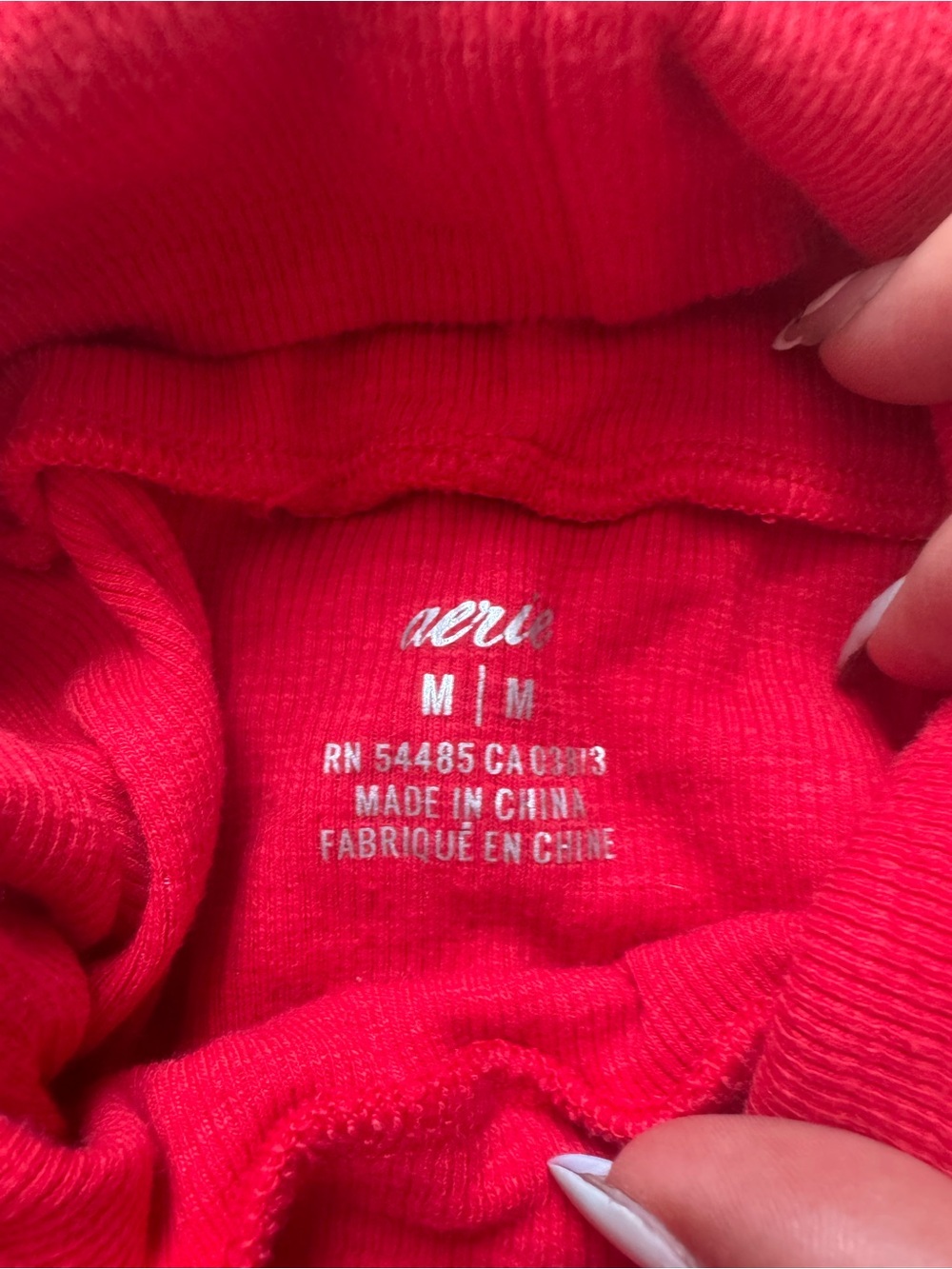 aerie Red Long Sleeve Turtleneck Bodysuit - Picture 2 of 2
